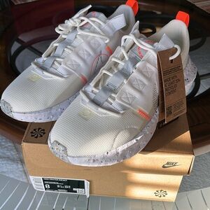 Nike shoes white, orange & grey size 8 for men